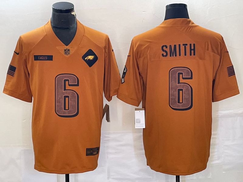 Men Philadelphia Eagles #6 Smith brown Nike 2023 Salute To Service Limited NFL Jersey->philadelphia eagles->NFL Jersey